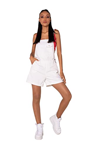 Nina Carter S511 Salopette courte en jean pour femme, style