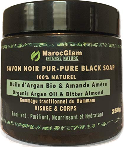 Savon Noir Marocain à l'huile d'argan BIO et l'Amandes amères,