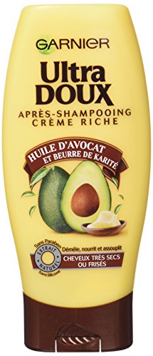 Garnier Ultra Doux Après Shampooing pour Cheveux Très Secs/Frisés Huile