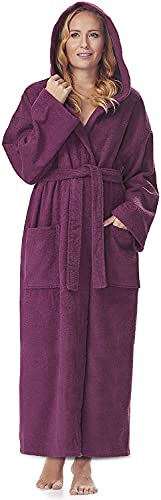 Arus Astra Peignoir de Bain pour Femmes avec Capuchon Longueur
