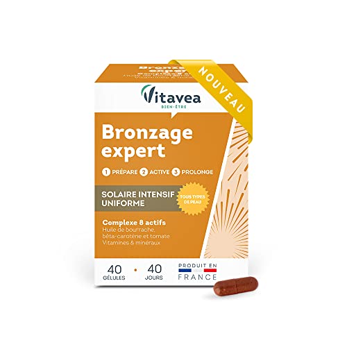 Vitavea - Bronzage Expert - Complément Alimentaire Accélérateur de Bronzage,