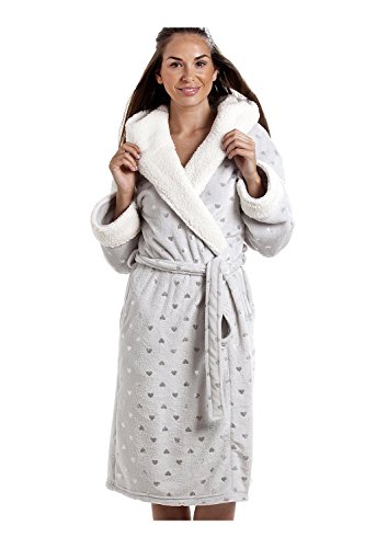 Robe de Chambre Ultra Douce col Effet Fourrure de Phoque