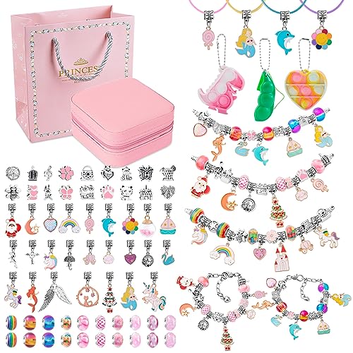 SASUKI Cadeau Fille 5-12 Ans Enfant Charms Bracelet Kit Jouet