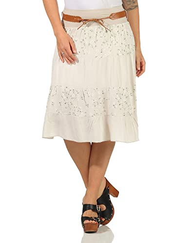 ZARMEXX Femmes Jupe mi-Longue Coton Jupe Jupe d'été au Genou