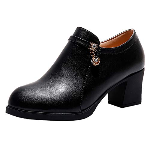 Alaso Escarpins Cuir Femmes,Chaussures de Ville en Cuir Mocassins à